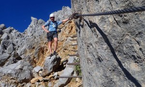 Klettersteig Ellmauer Halt - Gamsängersteig, bei der Jägerwandtreppe