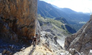 Klettersteig Ellmauer Halt - Gamsängersteig, bei der Jägerwandtreppe