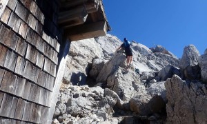 Klettersteig Ellmauer Halt - Gamsängersteig, bei der Babenstuberhütte kurz vor dem Gipfel