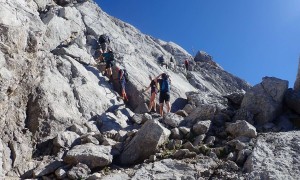 Klettersteig Ellmauer Halt - Gamsängersteig, kurz vor dem Gipfel