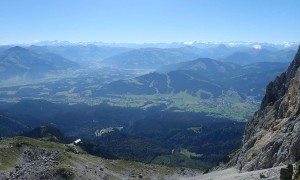 Klettersteig Ellmauer Halt - Abstieg Gamsängersteig, Blick zur Glockner- und Venedigergruppe