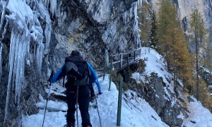 Skitour Eisenreich - Aufstieg beim Wasserfall