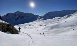 Skitour Eisenreich - Aufstieg, Blick zur Pfannspitze