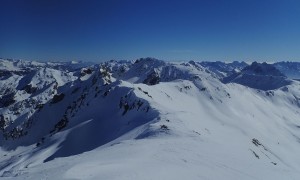 Skitour Eisenreich - Gipfelsieg, Blick Richtung Pfannspitze