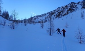 Skitour Rauchegg - Aufstieg Richtung Kropfkarscharte