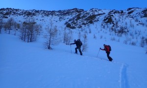 Skitour Rauchegg - Aufstieg Richtung Kropfkarscharte