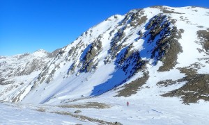 Skitour Rauchegg - Aufstieg, Rückblick Kropfkarscharte