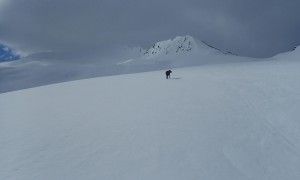 Skitour Hochgrabe - Aufstieg über die Wilde Platte bei der Einatlenke