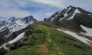 Blick zum Bösen Weibl, Tschadinhorn und Schönleitenspitze