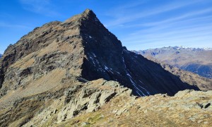 Bergtour Weiße & Rote Spitze - Abstieg Schlotterlenke, Blick zur Roten Spitze