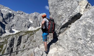 Klettersteig Arzalpenturm - im Steig, Abzweigung Umrundung des Turms