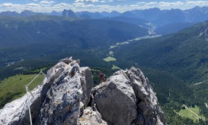 Klettersteig Arzalpenturm - im Steig, Rückblick