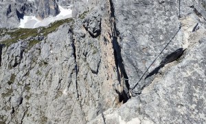 Klettersteig Arzalpenturm - im Steig, Abstieg Turm