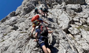 Klettersteig Arzalpenturm - im Steig, Ausstieg Gegenseite