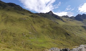 Bergtour Sichelsee - Aufstieg, Blick zum Bockstein