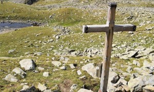 Bergtour Sichelsee - beim Ziel kleines Kreuz