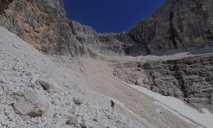 Bergtour Hochbrunnerschneid - steiler schottriger Aufstieg