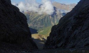 Bergtour Nördliches Arnhorn - steiler Aufstieg zur Anraser Kempenscharte, Rückblick