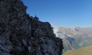 Bergtour Nördliches Arnhorn - Aufstieg Blockgelände, kleine Steinmänner