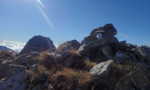 Bergtour Nördliches Arnhorn - Gipfelsieg mit kleinem Gipfelbuch