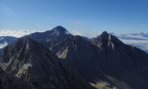 Bergtour Nördliches Arnhorn - Gipfelsieg, Blick zum Südlichen Arnhorn, Gölbner und Rappler