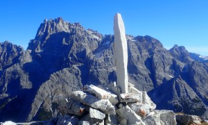 Bergtour Unterebenkofel - Gipfelsieg, Blick zur Dreischusterspitze