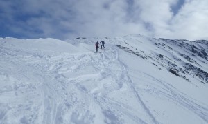 Skitour Rotlahner - Schlussanstieg vom Heimwaldjöchl