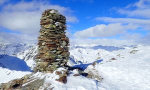 Skitour Rotlahner über Kalkstein - Tourbild