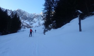 Skitour Edigon - Zustieg, linkds Hochkopf mit Letterspitze