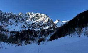 Skitour Edigon - Zustieg mit Gipfelblick