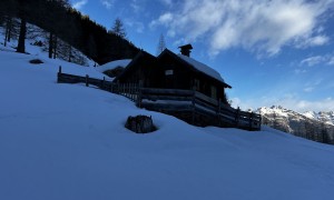 Skitour Edigon - Zustieg, bei der Obergailer Alm