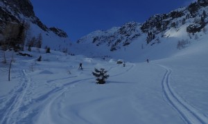 Skitour Edigon - Aufstieg Richtung Schönjöchl