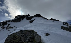 Skitour Edigon - steiler Schlussaufstieg