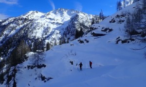 Skitour Edigon - Abfahrt, bei der Enderberg Hütte