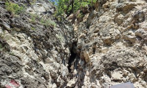 Klettersteig Fennberg - Einstieg Kamin