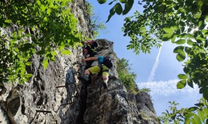 Klettersteig Fennberg - Trittstufen- und Leiterpassage