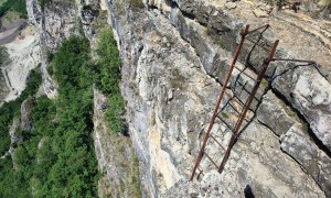 Klettersteig Fennberg - Trittstufen- und Leiterpassage