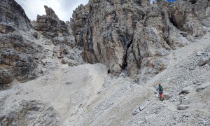 Bergtour Schusterplatte - Aufstieg kurz vor der Schlüsselstelle