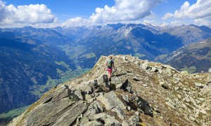 Bergtour Rotenkogel - Abstieg über Westgrat, Blick ins Virgental