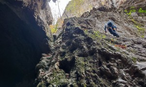 Klettersteig Rio Secco - Ausstieg bei der Grotte