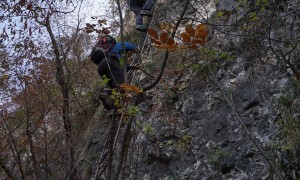 Klettersteig Rio Secco - Abstieg über Leiter