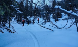 Skitour Hochrast - Aufstieg Richtung Zirmrastl