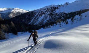 Skitour Hochrast - Aufstieg Richtung Zirmrastl