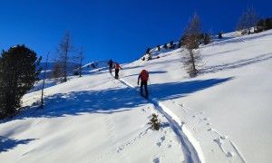 Skitour Hochrast - Aufstieg Richtung Zirmrastl