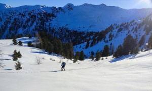 Skitour Hochrast - Aufstieg Richtung Zirmrastl