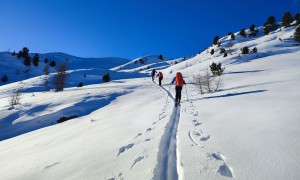 Skitour Hochrast - Aufstieg Richtung Zirmrastl