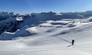 Skitour Hochrast - Aufstieg, Blick zum Thurntaler