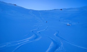 Skitour Hochrast - Abfahrt