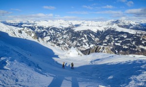 Skitour Schwalbenkofel, Schulterhöhe - Rückblick Aufstieg