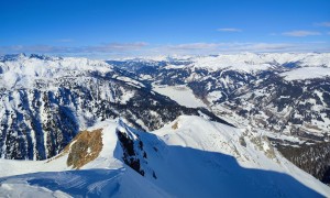 Skitour Schwalbenkofel, Schulterhöhe - Gipfelsieg, Blick nach Obertilliach